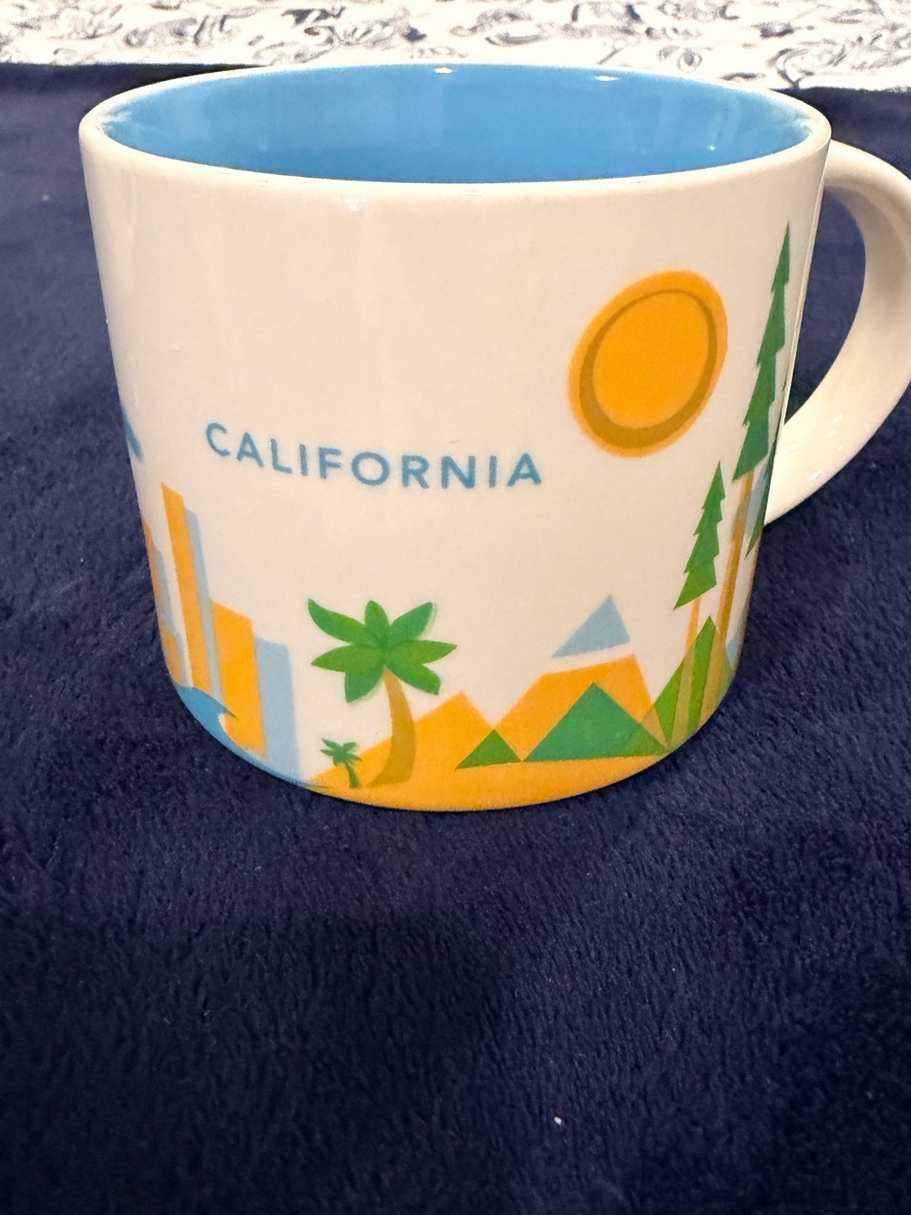 Starbucks California Scenic Ceramic Mug - White with Blue-You are Here series